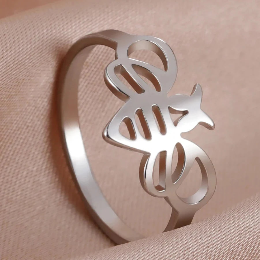 Anillo de mujer abeja plata