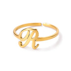 Anillo fino personalizado con inicial r