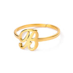 Anillo fino personalizado con inicial b