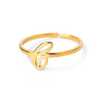 Anillo fino personalizado con inicial j