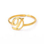 Anillo fino personalizado con inicial d