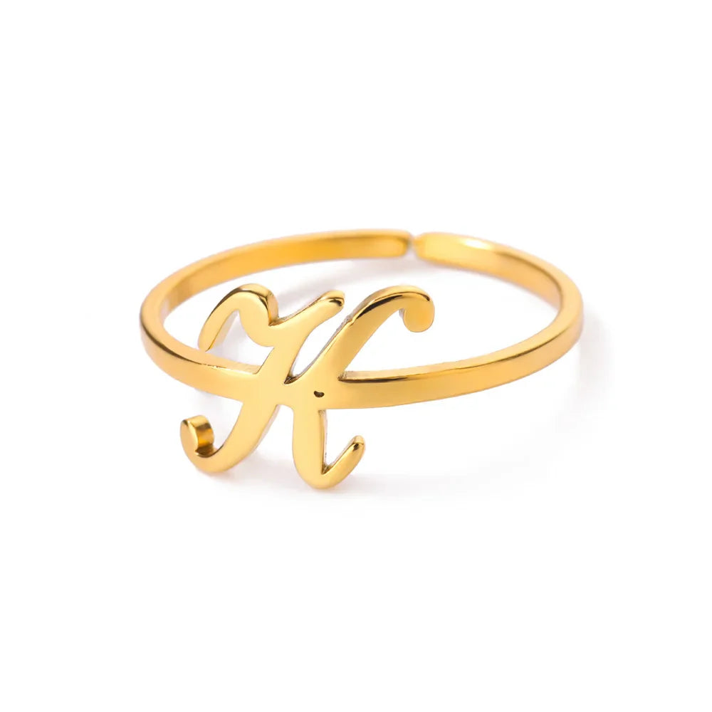 Anillo fino personalizado con inicial k