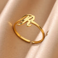 Anillo fino personalizado con inicial