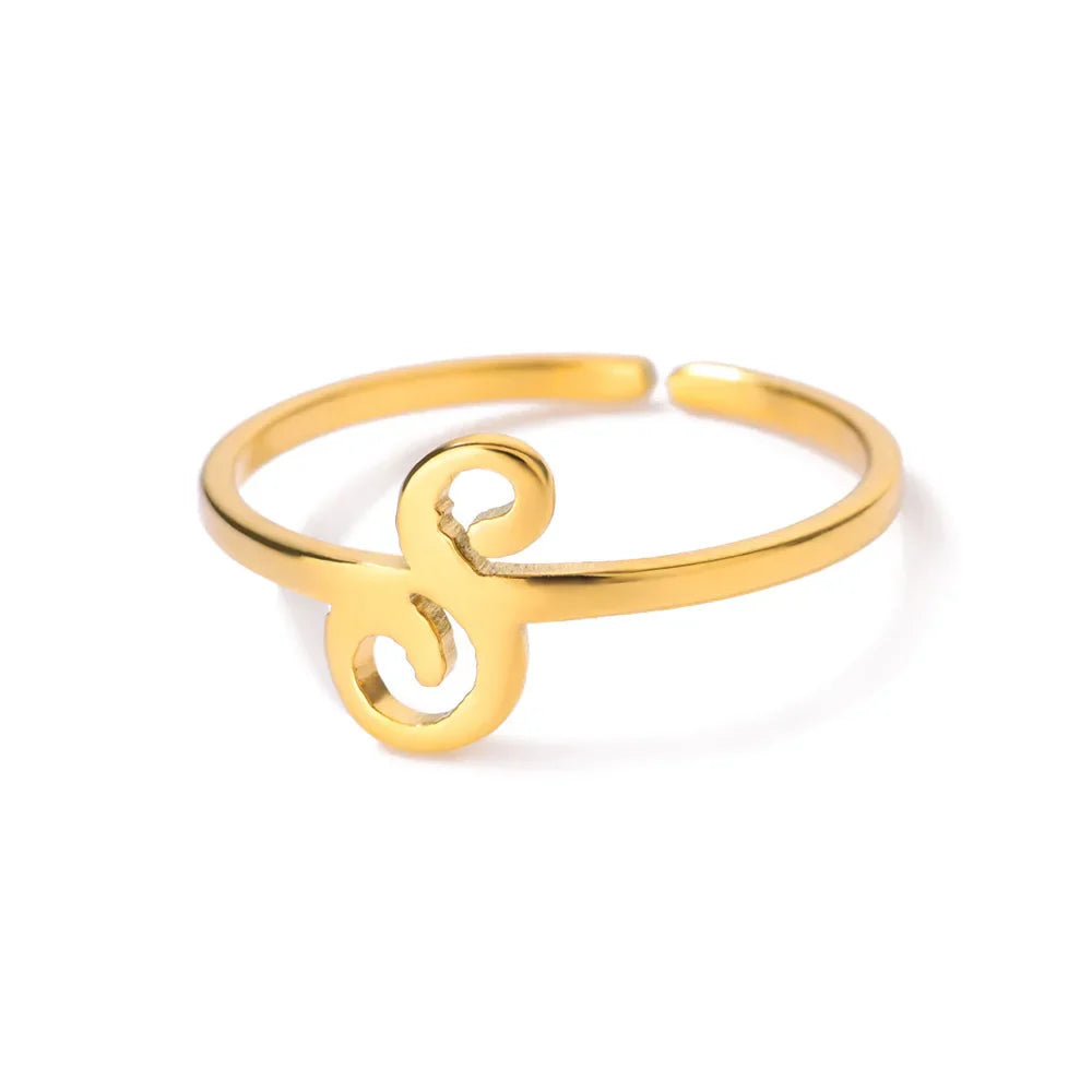 Anillo fino personalizado con inicial s