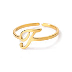Anillo fino personalizado con inicial j