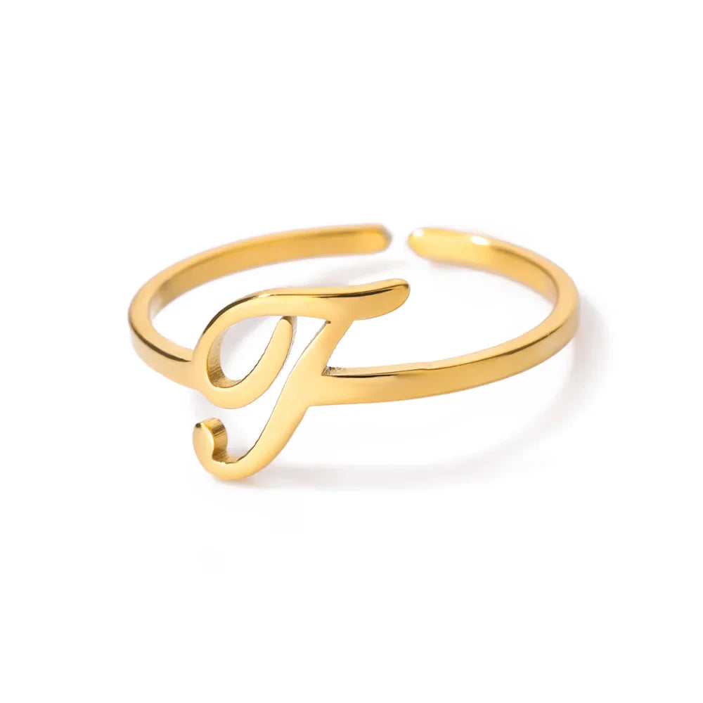 Anillo fino personalizado con inicial j