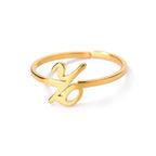 Anillo fino personalizado con inicial z