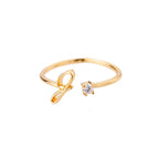 Anillo fino para mujer personalizado con inicial j