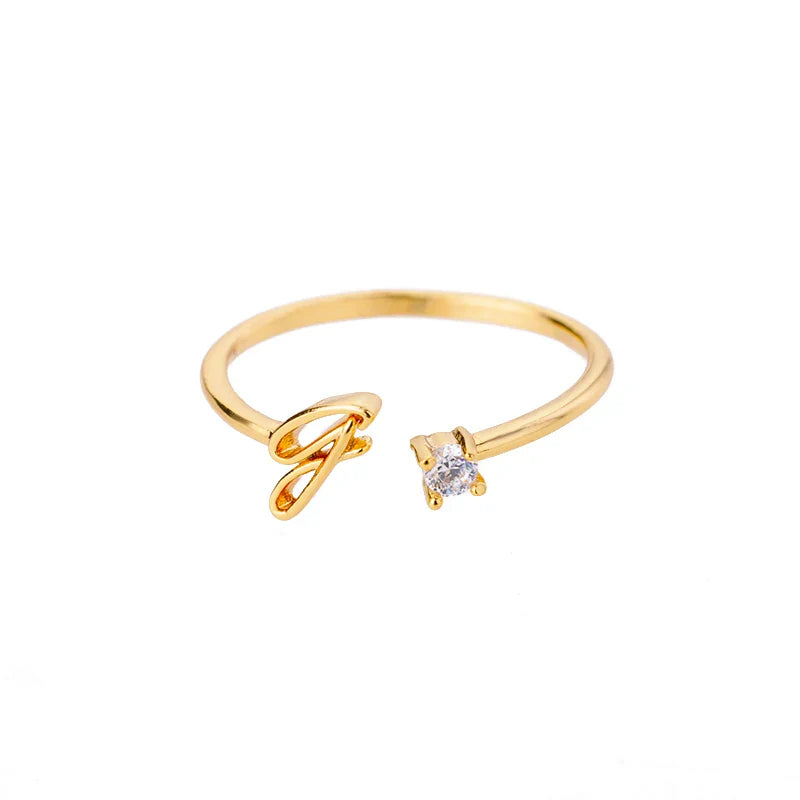 Anillo fino para mujer personalizado con inicial g