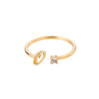 Anillo fino para mujer personalizado con inicial o