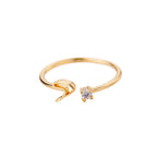 Anillo fino para mujer personalizado con inicial s