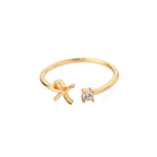 Anillo fino para mujer personalizado con inicial x