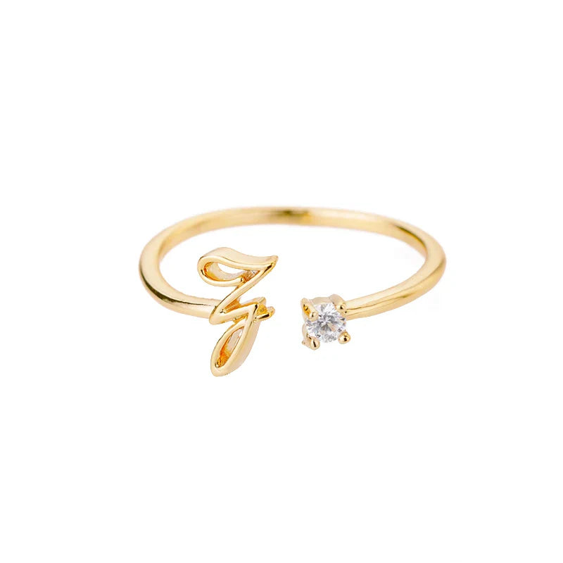 Anillo fino para mujer personalizado con inicial z