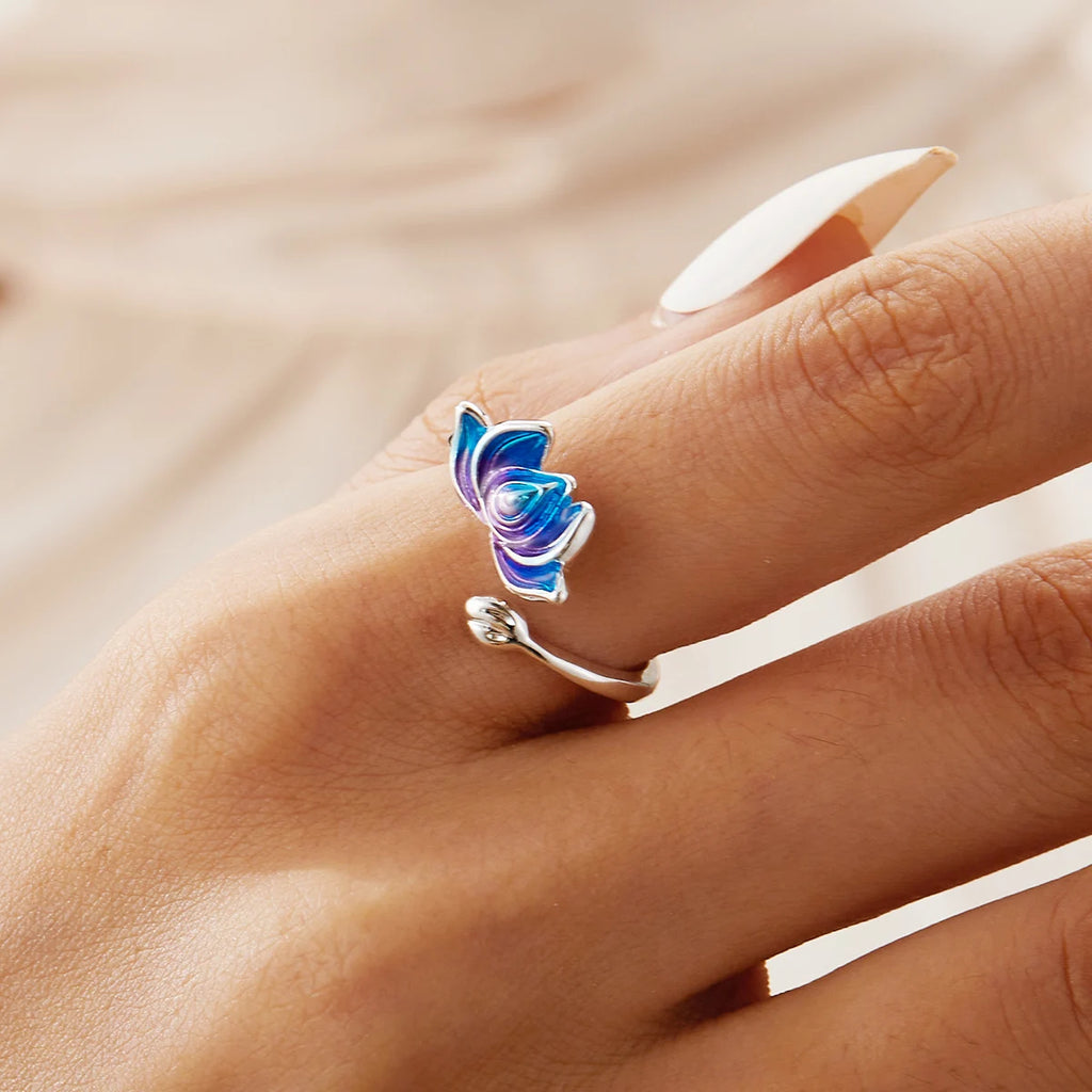 Anillo Flor de Loto Plateado