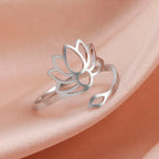 Anillo Flor de Loto para mujer plata