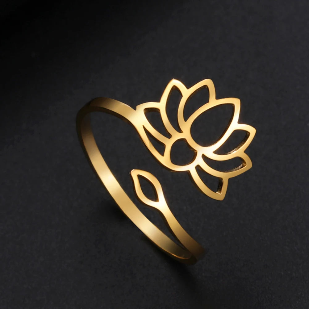 Anillo Flor de Loto para mujer oro