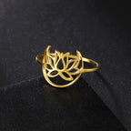 Anillo Flor de Loto Zen Mujer oro