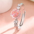 Anillo flor de rosa translúcida