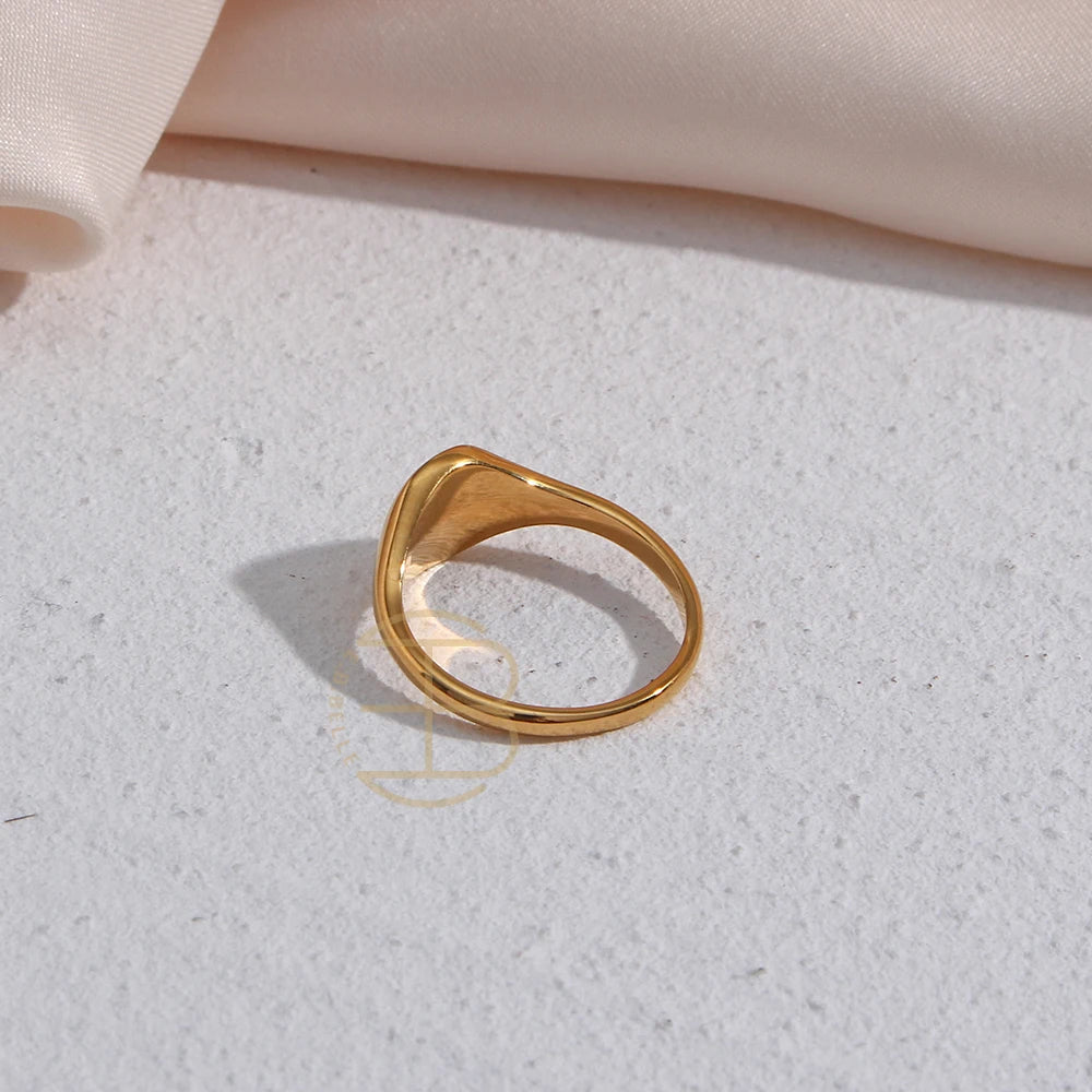 Anillo flor silvestre grabado