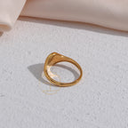Anillo flor silvestre grabado