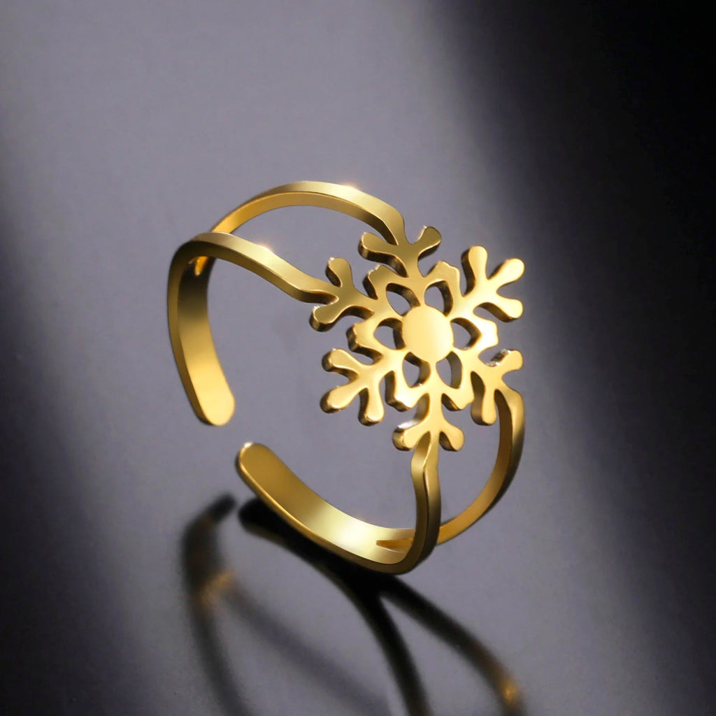 Anillo Copo de Nieve Mujer Anillo oro