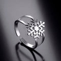 Anillo Copo de Nieve Mujer Anillo plata