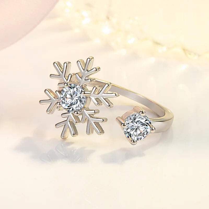 Anillo Copo de Nieve Mujer Plata