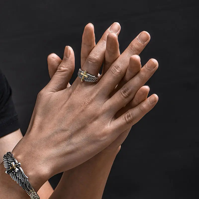 Anillo Hombre Cruz Anillo Cristiano