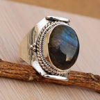 Anillo Piedra Labradorita 