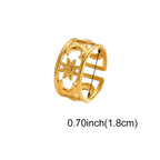 Anillo ancho efecto celeste sol y luna