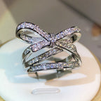 Anillo ancho con lazo de pajarita