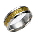 Anillo ancho para hombre con <span data-glossary-id="etoiles-de-david">estrellas de David</span> símbolo judío oro