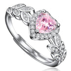 Anillo de laurel y corazón para mujer