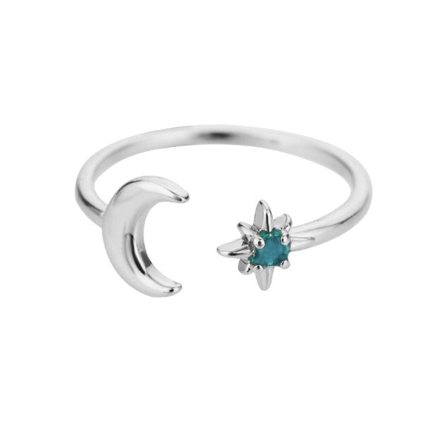 Anillo Luna Mujer Anillo Astros plata