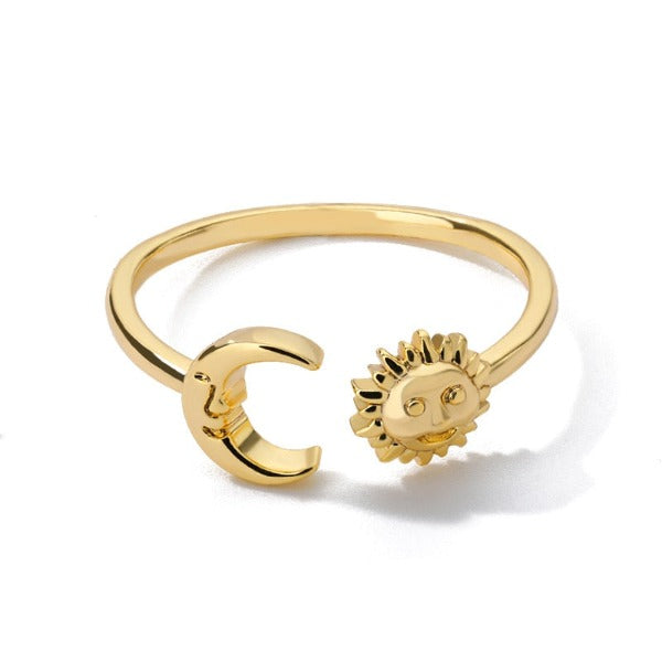 Anillo Luna Sol Astros Mujer oro