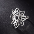 Anillo Mandala Mujer Sello plata
