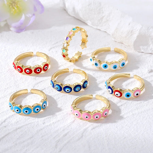 Anillo Ojo Turco Azul Maléfico