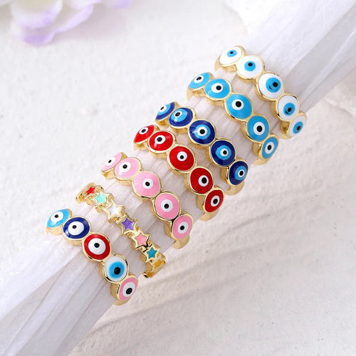 Anillo Ojo Turco Azul Maléfico