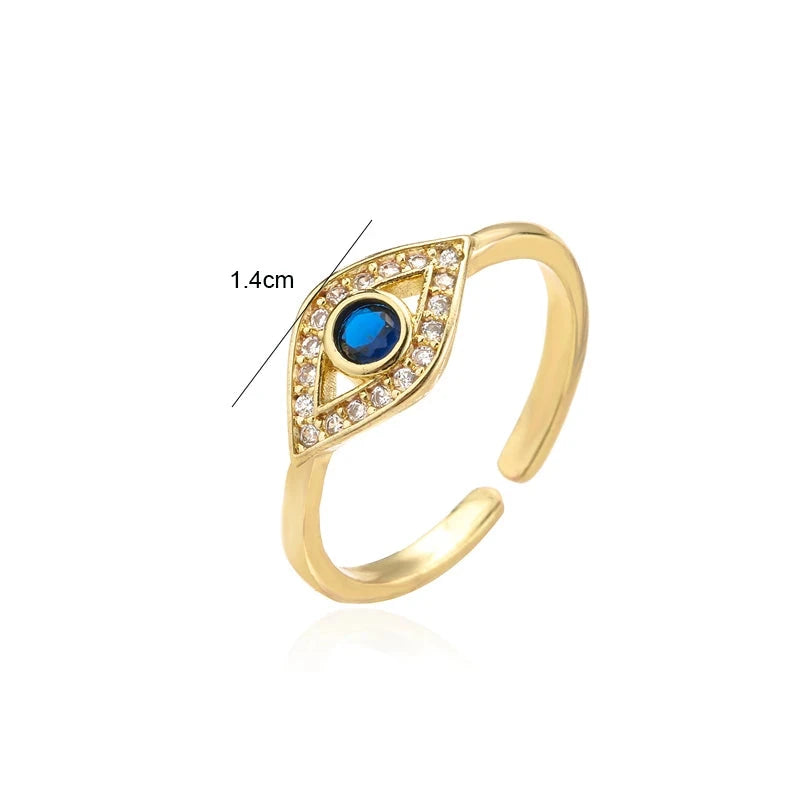 Anillo Ojo Malo Azul Turco