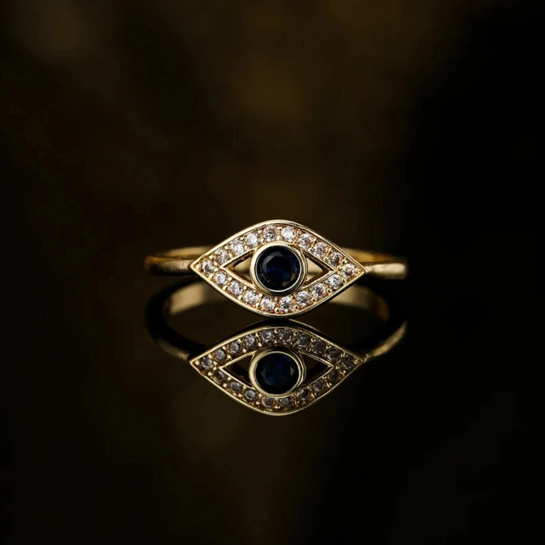 Anillo Ojo Malo Azul Turco