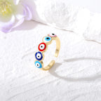Anillo Mal de Ojo Azul Turco multicolor