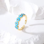 Anillo Mal de Ojo Azul Turco Turquesa