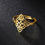 Anillo Nudo de Bruja Oro