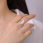 Anillo Nudo de Bruja Protección Anillo Mujer Wicca plata