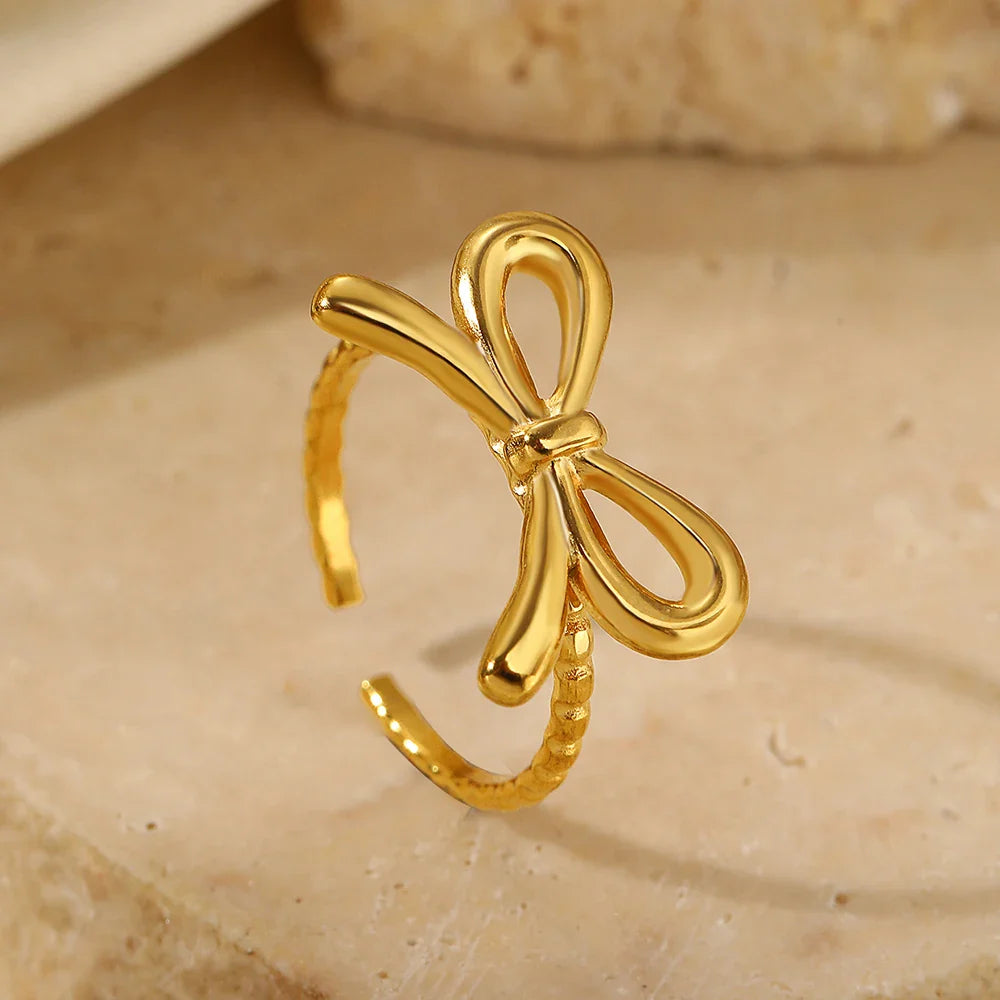 Anillo de lazo para mujer oro