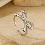 Anillo de lazo para mujer plata