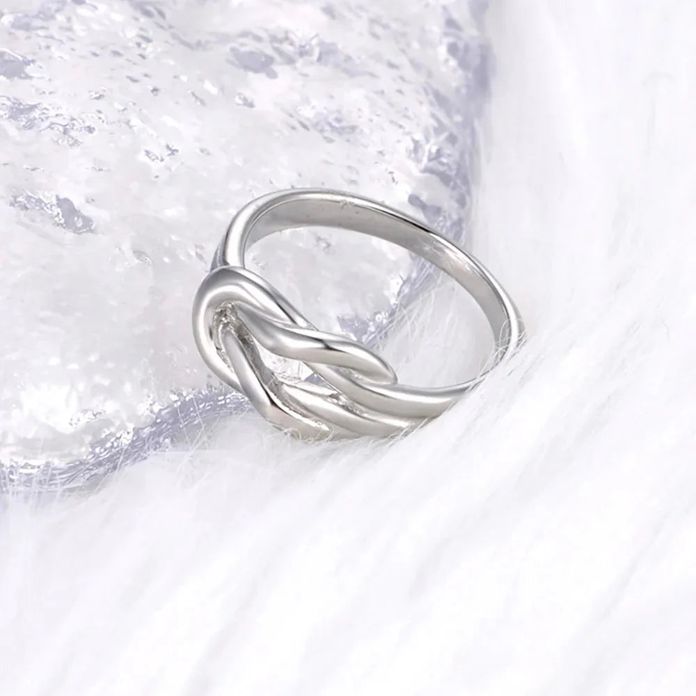 Anillo de nudo para mujer plata