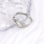 Anillo de nudo para mujer plata