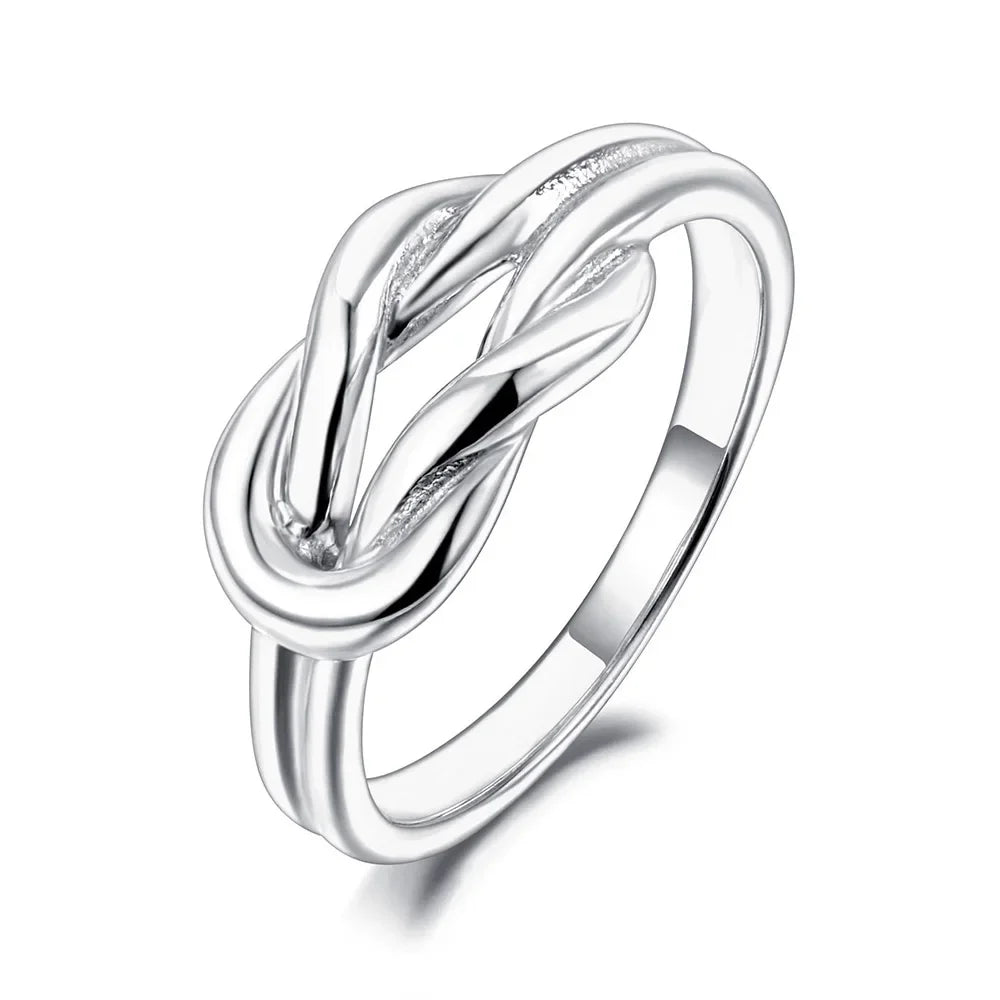 Anillo de nudo para mujer plata
