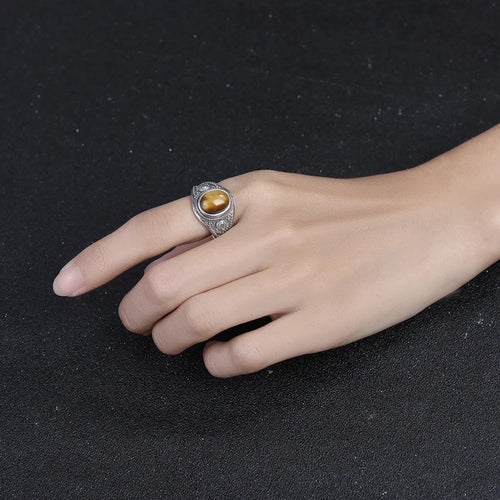 Anillo Ojo de Tigre para Mujer